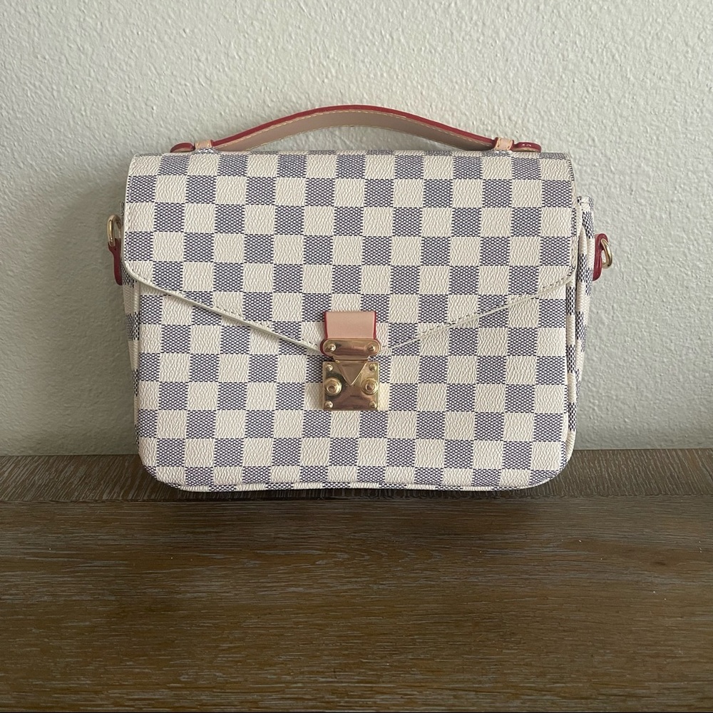 Checkered mini satchel